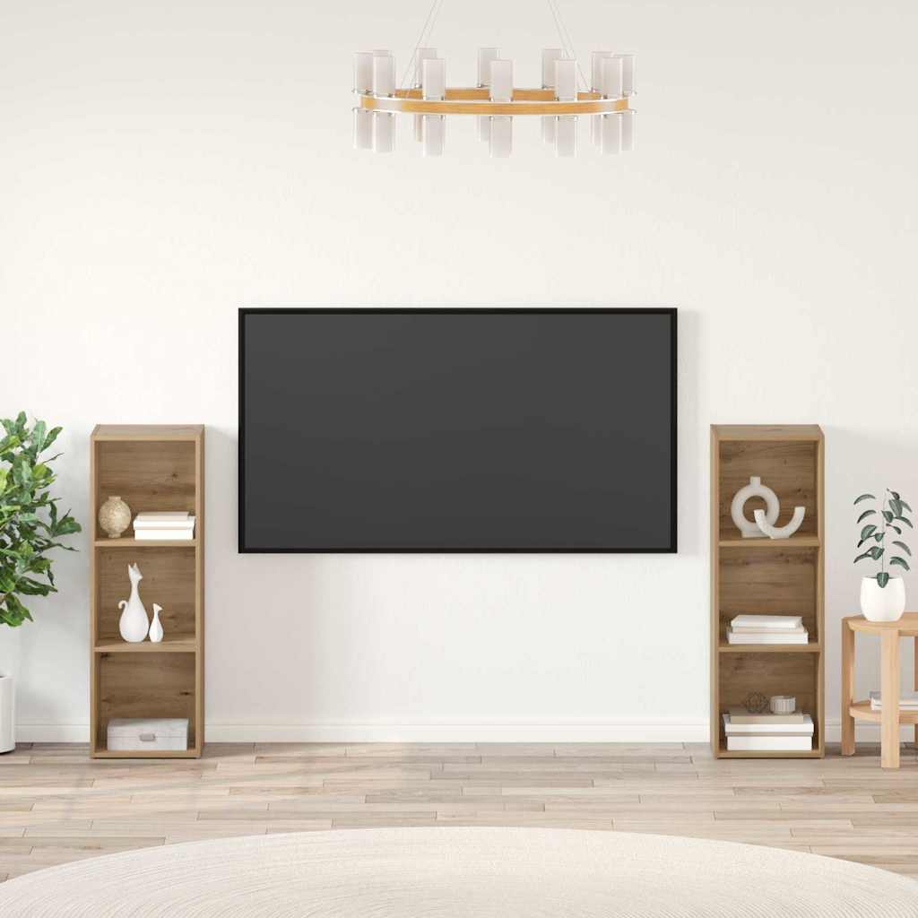 Set mobile TV 2 pcs rovere artigianale 107 x 35 x 37 cm