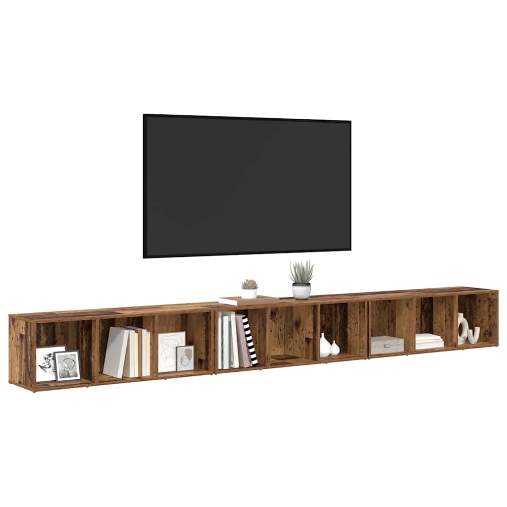 Mobile TV 3 pcs Legno vecchio 37 x 35 x 107,5 cm