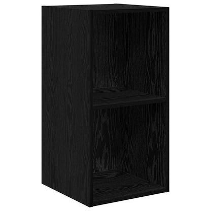 Mobile TV da Parete 2 pcs Rovere Nero 37 x 37 x 72 cm