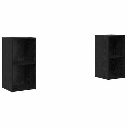 Set mobile TV 2 pcs Rovere nero 72 x 35 x 36.5 cm