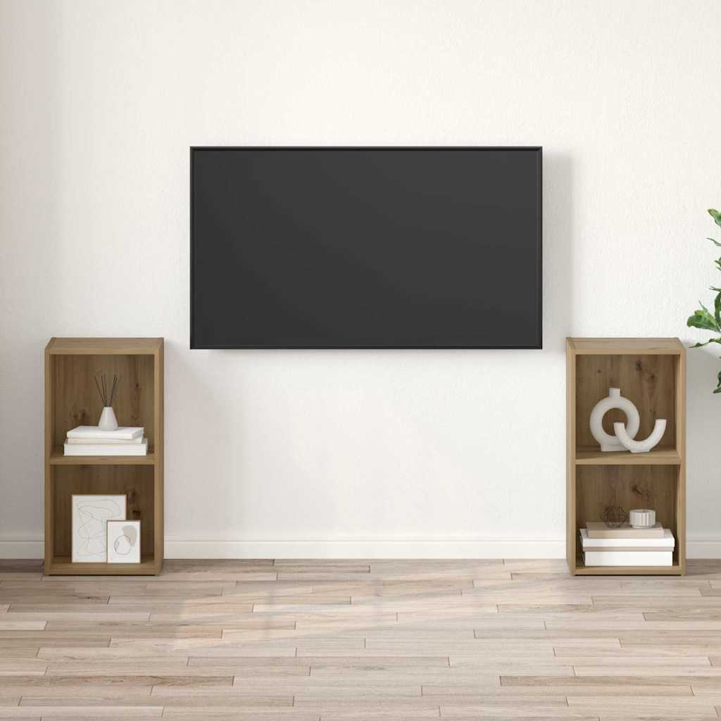 Set mobile TV 2 pcs rovere artigianale 72 x 35 x 36.5 cm