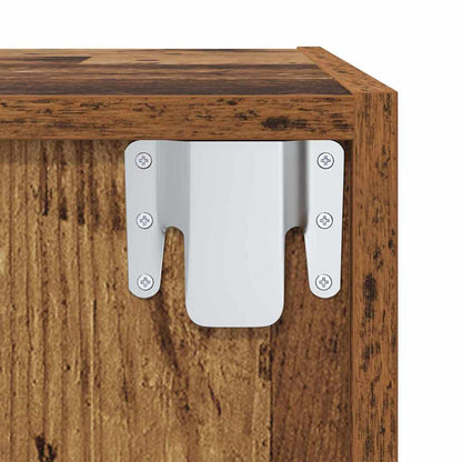 Mobiletti TV a parete 2 pcs Legno vecchio 37 x 37 x 107 cm