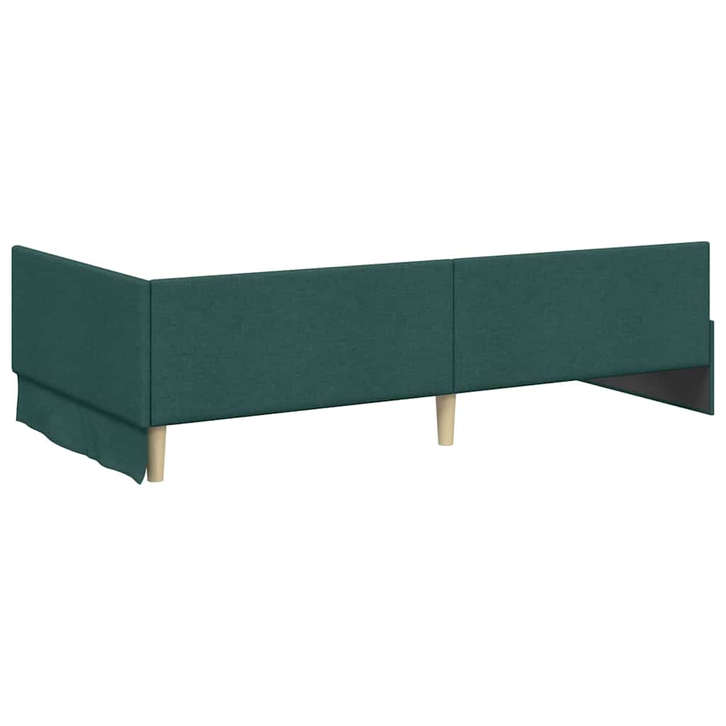 Cornice del letto ad angolo Verde scuro 80 x 200 cm - homemem39