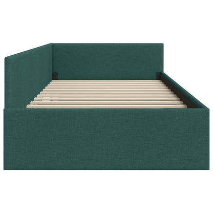Cornice del letto ad angolo Verde scuro 80 x 200 cm - homemem39
