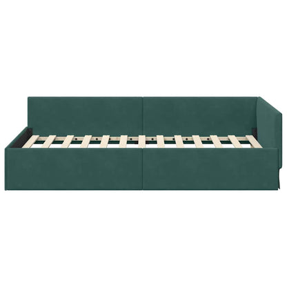 Cornice del letto ad angolo Altro Verde scuro 80 x 200 cm - homemem39