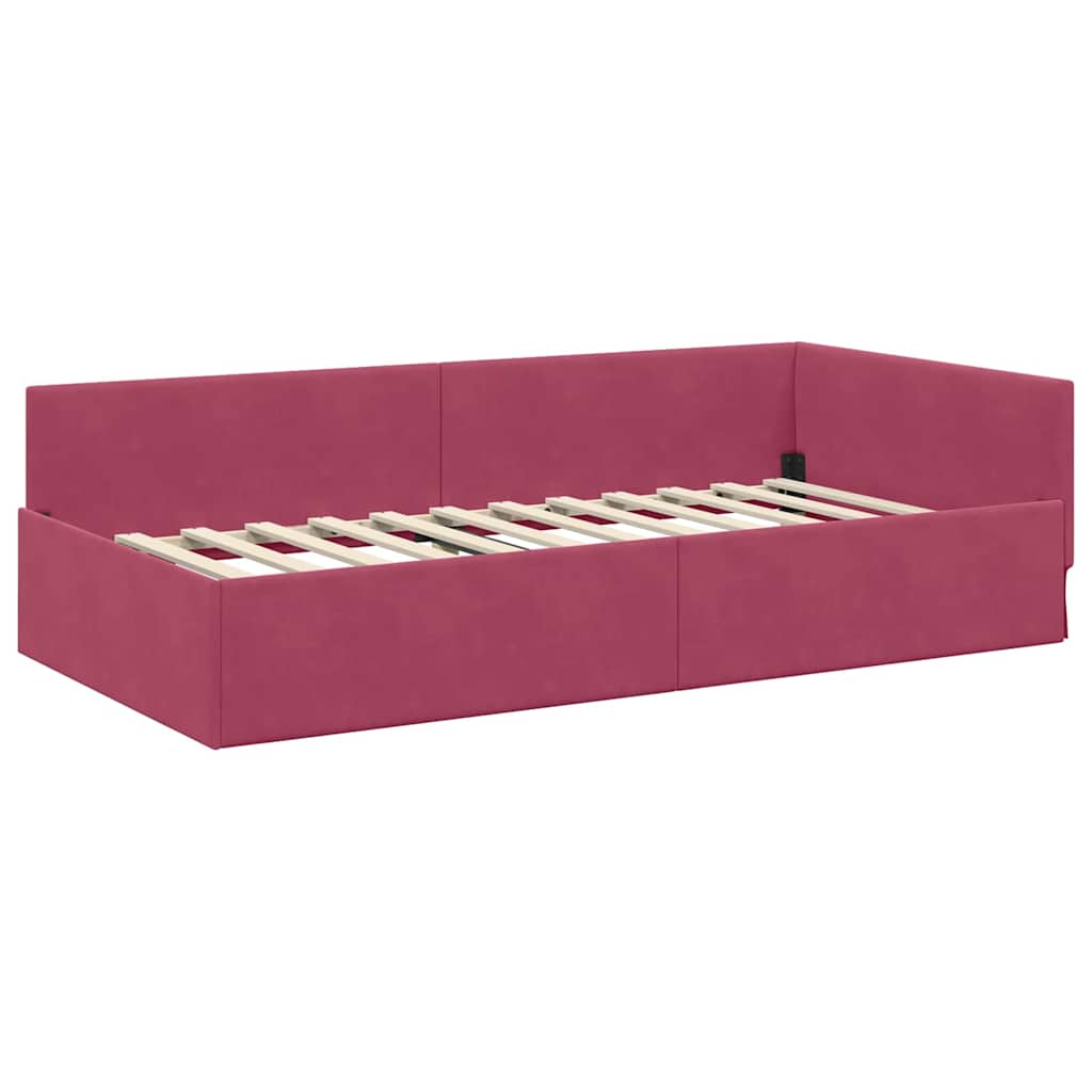 Cornice del letto ad angolo Altro Rosso vino 80 x 200 cm - homemem39