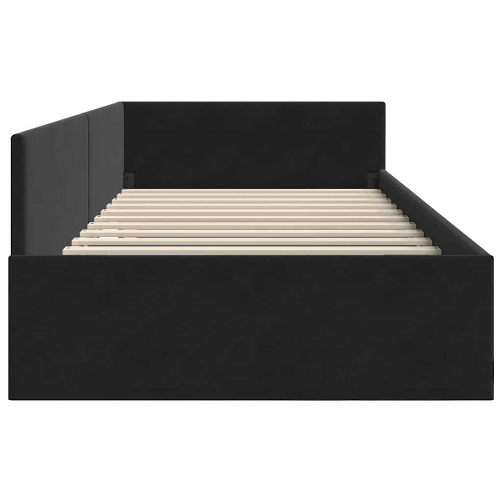 Cornice del letto ad angolo Altro con testiera Nero 80 x 200 cm - homemem39