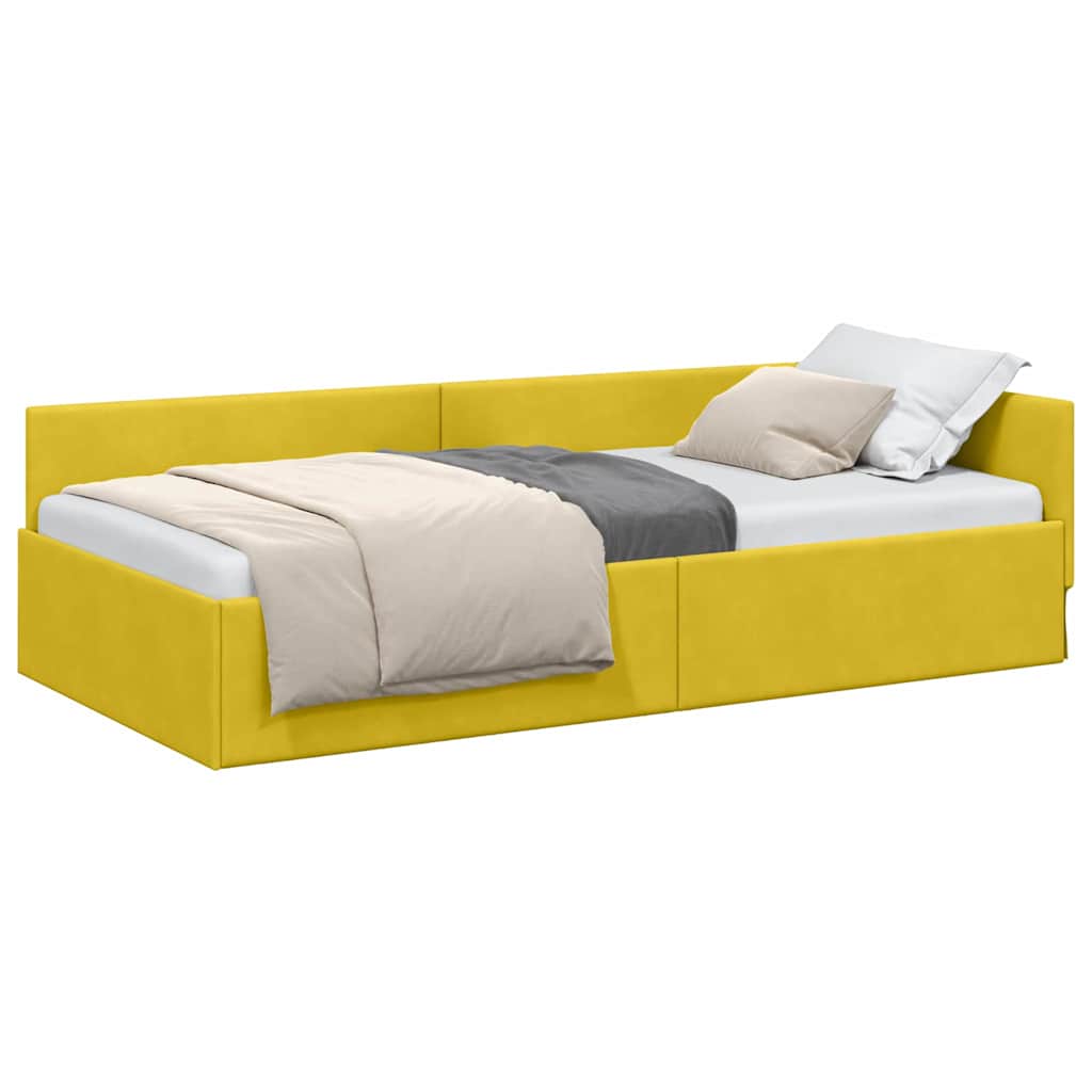 Cornice del letto ad angolo Altro Giallo 80 x 200 cm - homemem39