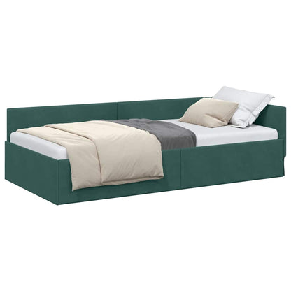 Cornice del letto ad angolo Altro Verde scuro 90 x 190 cm - homemem39