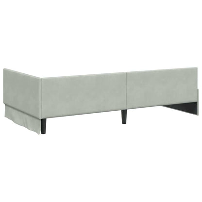 Cornice del letto ad angolo Altro Grigio chiaro 90 x 200 cm - homemem39