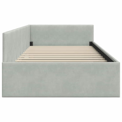 Cornice del letto ad angolo Altro Grigio chiaro 90 x 200 cm - homemem39