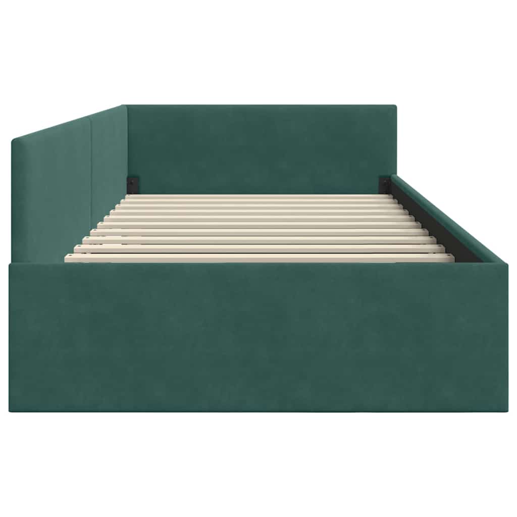 Cornice del letto ad angolo Altro Verde scuro 90 x 200 cm - homemem39