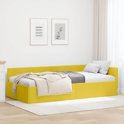 Cornice del letto ad angolo con testiera Giallo 90 cm x 200 cm
