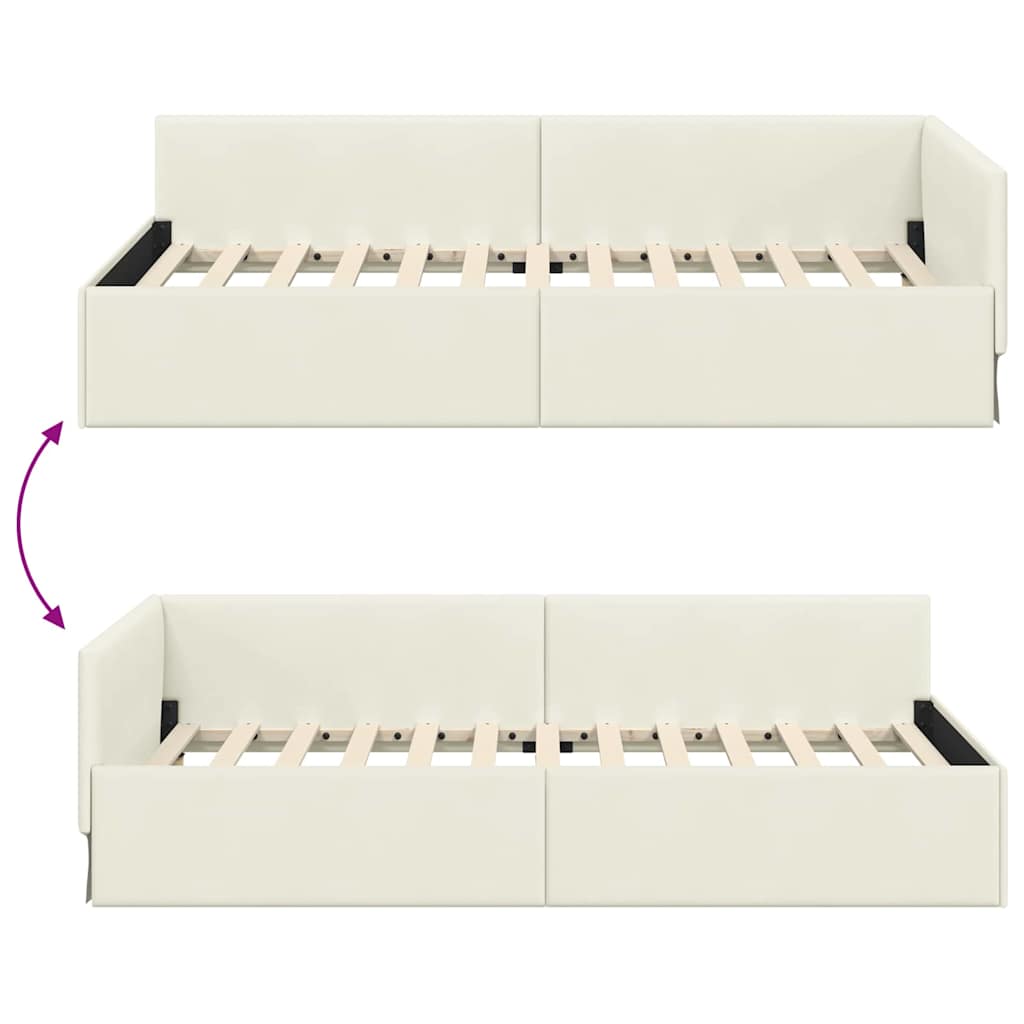 Cornice del letto ad angolo Altro Crema 90 x 200 cm - homemem39