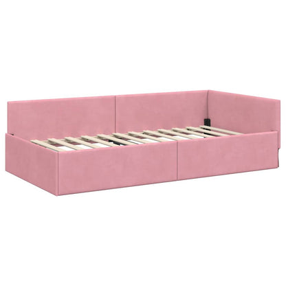 Cornice del letto ad angolo con testiera Rosa 100 cm x 200 cm