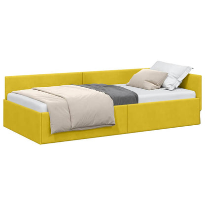 Cornice del letto ad angolo Altro Giallo 100 x 200 cm - homemem39