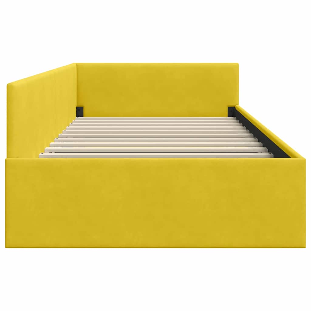 Cornice del letto ad angolo Altro Giallo 100 x 200 cm - homemem39