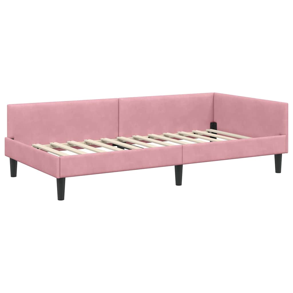 Struttura del letto ad angolo con testiera Rosa 80 x 200 cm - homemem39