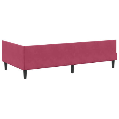 Cornice del letto ad angolo Rosso Vino 90 cm x 190 cm