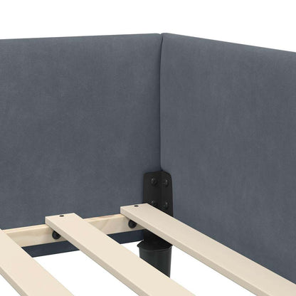 Cornice del letto ad angolo Grigio scuro 100 cm x 200 cm | homemem39
