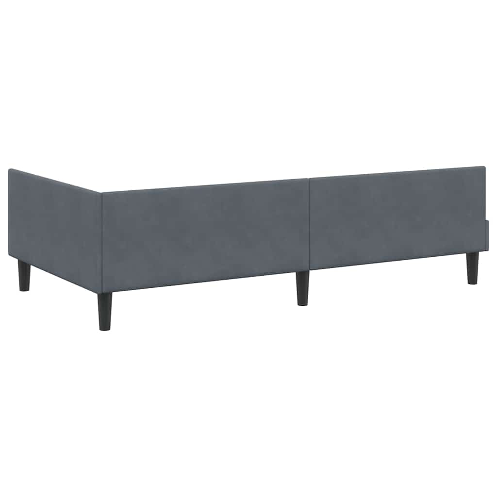Cornice del letto ad angolo Grigio scuro 100 cm x 200 cm | homemem39