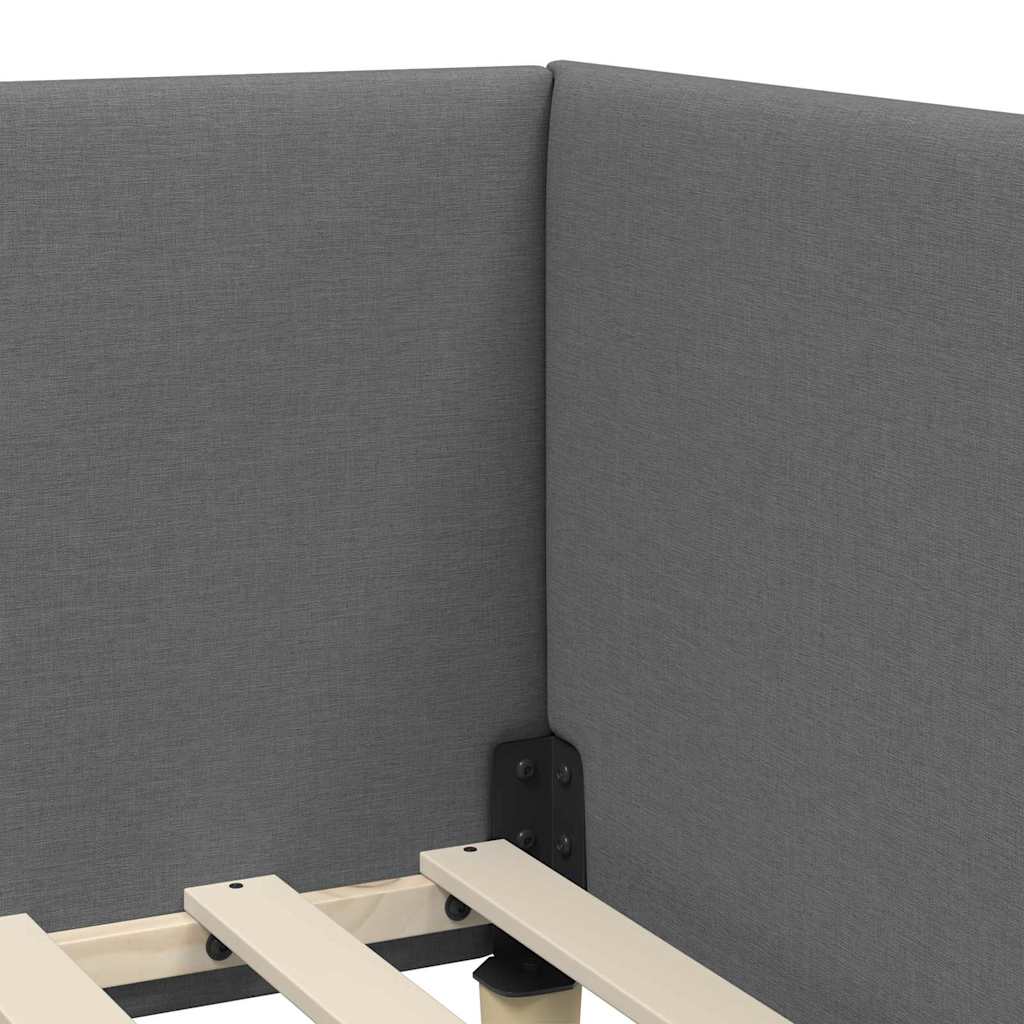 Cornice del letto ad angolo Altro Grigio scuro 80 x 200 cm - homemem39