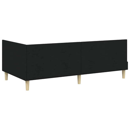 Cornice del letto ad angolo con testiera Nero 80 cm x 200 cm | homemem39