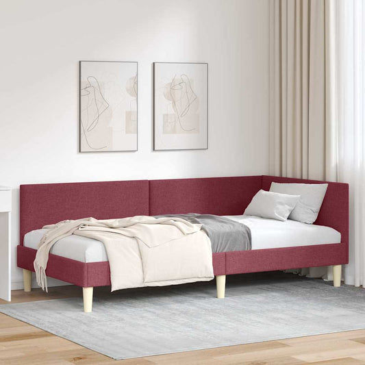 Cornice del letto ad angolo Rosso Vino 80 cm x 200 cm