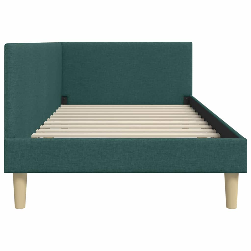 Cornice del letto ad angolo Verde Scuro 80 cm x 200 cm | homemem39