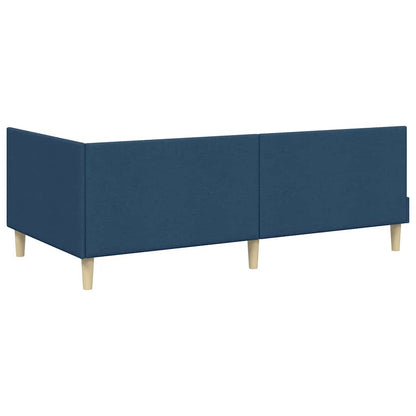 Cornice del letto ad angolo con testiera Blu 80 cm x 200 cm | homemem39