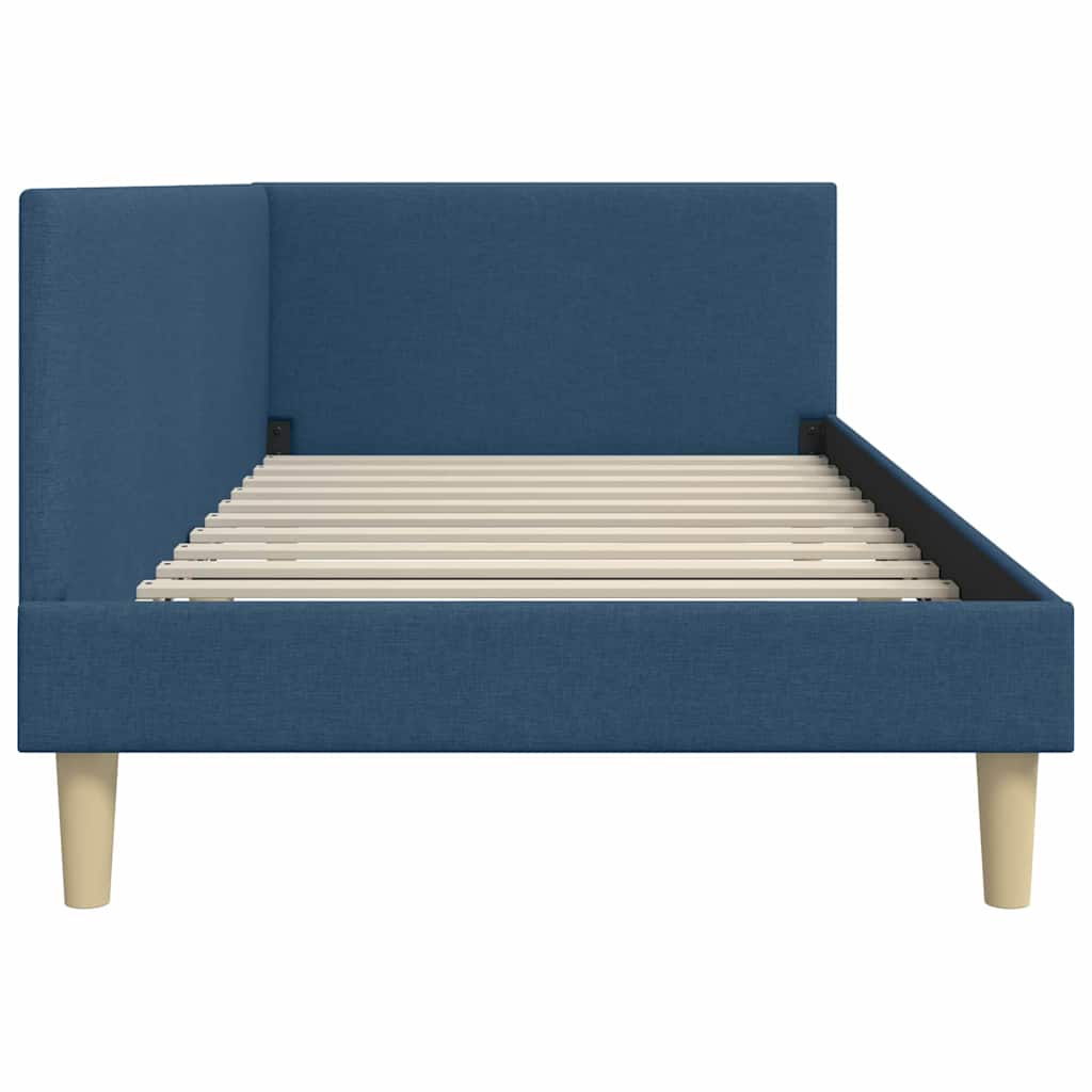 Cornice del letto ad angolo Altro con testiera Blu 80 x 200 cm - homemem39