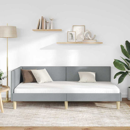 Cornice del letto ad angolo Grigio chiaro 90 cm x 200 cm | homemem39