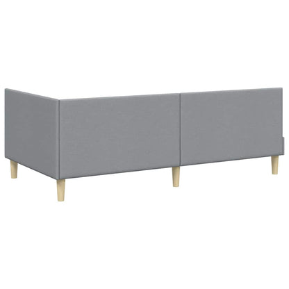 Cornice del letto ad angolo Grigio chiaro 90 cm x 200 cm | homemem39