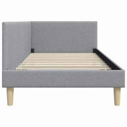 Cornice del letto ad angolo Grigio chiaro 90 cm x 200 cm | homemem39