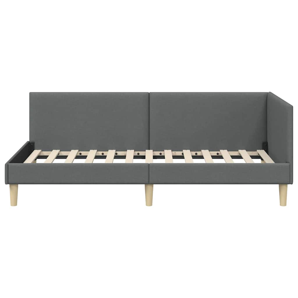 Cornice del letto ad angolo Grigio scuro 90 cm x 200 cm | homemem39