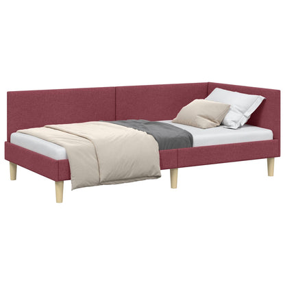 Cornice del letto ad angolo Rosso Vino 90 cm x 200 cm | homemem39