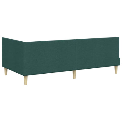 Cornice del letto ad angolo Verde Scuro 90 cm x 200 cm