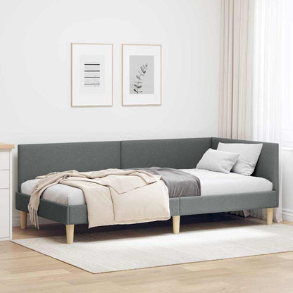 Cornice del letto ad angolo Grigio scuro 100 cm x 200 cm | homemem39