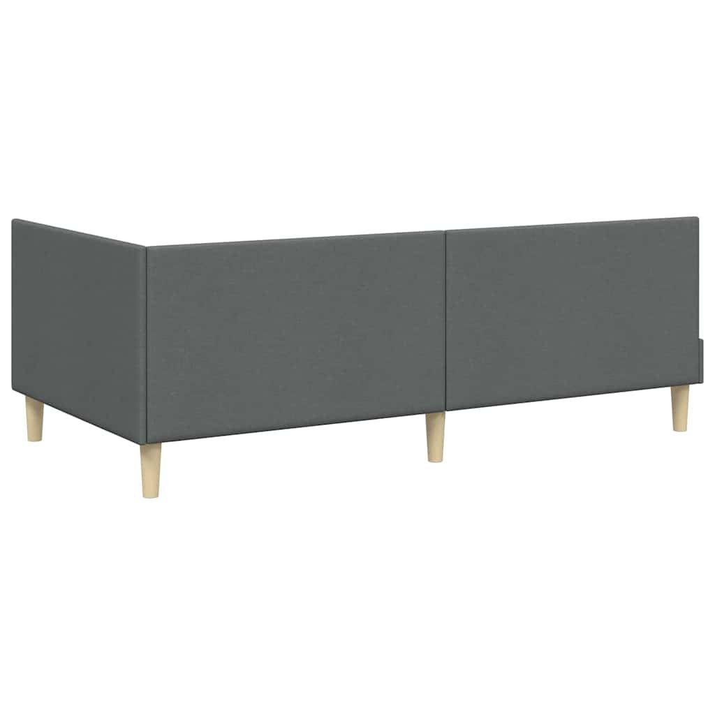 Cornice del letto ad angolo Grigio scuro 100 cm x 200 cm | homemem39