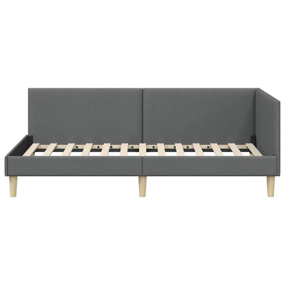 Cornice del letto ad angolo Grigio scuro 100 cm x 200 cm | homemem39