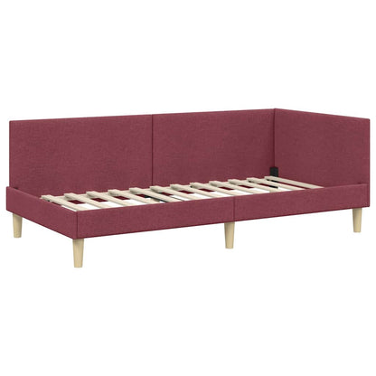 Cornice del letto ad angolo Rosso Vino 100 cm x 200 cm | homemem39