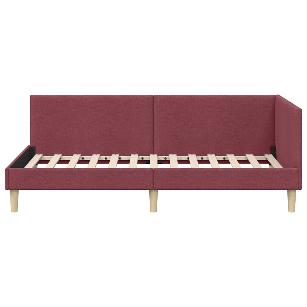 Cornice del letto ad angolo Rosso Vino 100 cm x 200 cm | homemem39