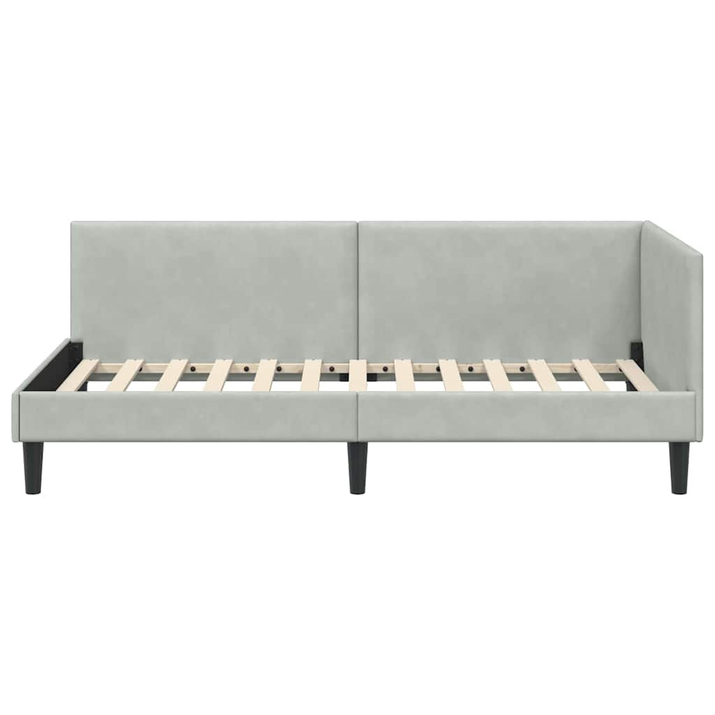 Cornice del letto ad angolo Altro Grigio chiaro 80 x 200 cm - homemem39