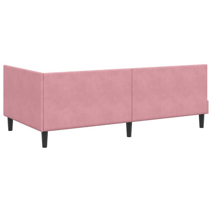 Cornice del letto ad angolo con testiera Rosa 90 cm x 190 cm