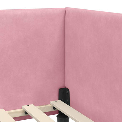Cornice del letto ad angolo con testiera Rosa 90 cm x 200 cm
