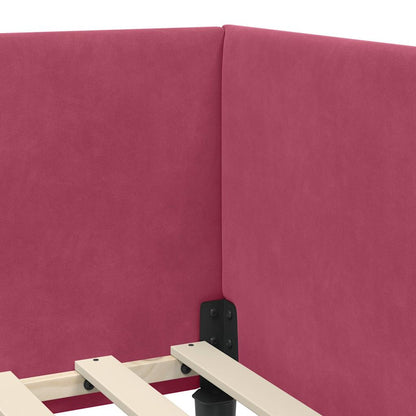 Cornice del letto ad angolo Altro Rosso vino 100 x 200 cm - homemem39