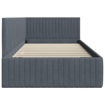 Cornice del letto ad angolo Grigio scuro 100 cm x 200 cm | homemem39