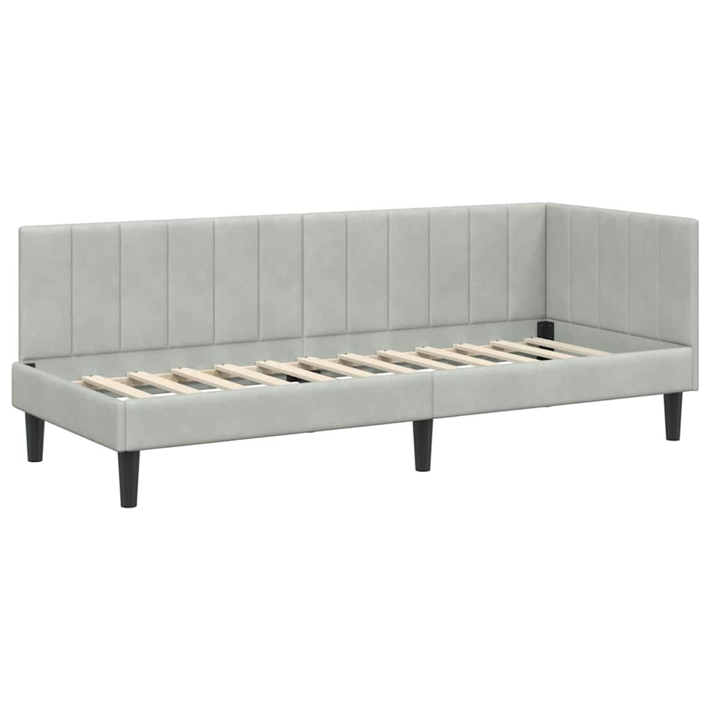 Cornice del letto ad angolo Grigio chiaro 80 cm x 200 cm | homemem39