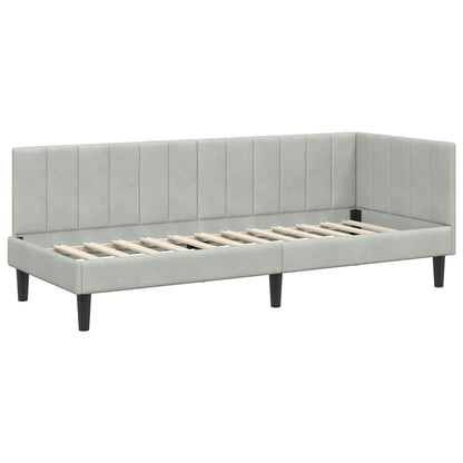 Cornice del letto ad angolo Grigio chiaro 80 cm x 200 cm | homemem39