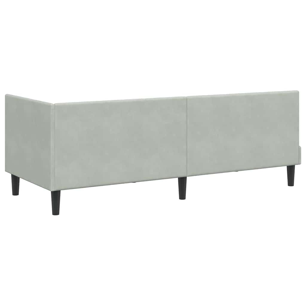 Cornice del letto ad angolo Grigio chiaro 80 cm x 200 cm | homemem39